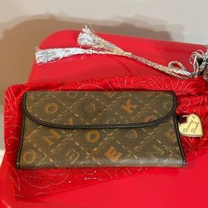 Dooney & Bourke Olive and Black Clutch